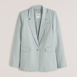 Abercrombie & Fitch Green Blazer Tailored Suit Jacket